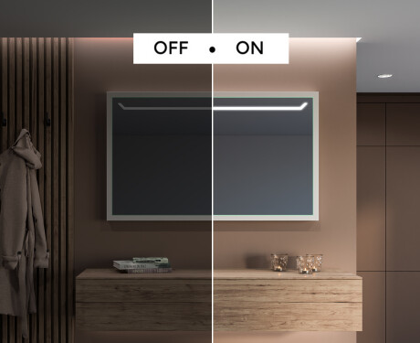 Lustro Łazienkowe Prostokątne LED Loft FrameLine L128 #3